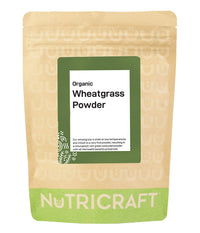 NutriCraft Organic Wheatgrass Powder – 500g, Pure, Chlorophyll-Rich Superfood, Packed with Vitamins, Amino Acids, Enzymes, No Additives or Preservatives, Non-GMO, Sustainably Sourced