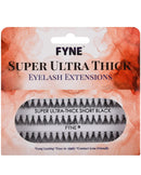 FYNE Super Ultra Thick Individual Eyelashes - 60 Short Invidivdual Eyelash Clusters, 8mm Ultra Thick Natural Lashes - Volume Cluster Lashes - Durable False Eyelash Extensions - 1 Pack of Lashes