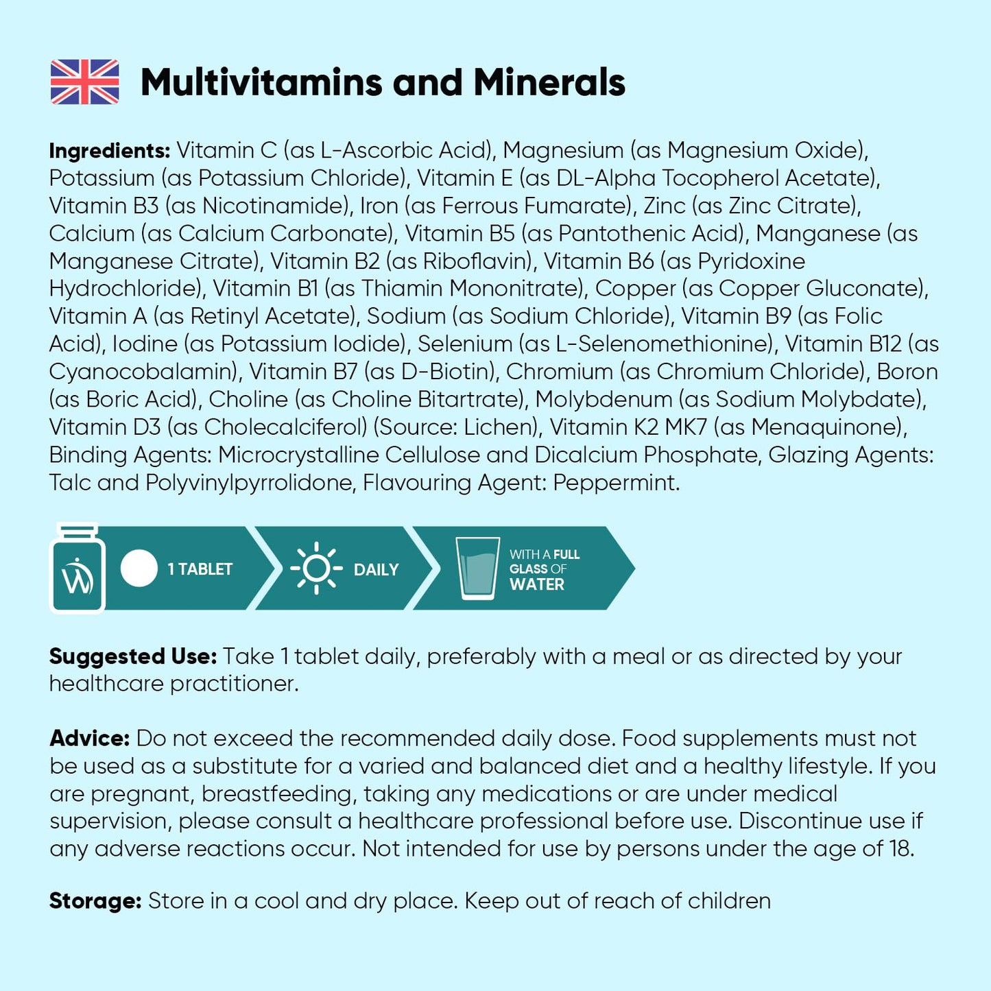 WeightWorld Multivitamin Tablets for Women & Men - 27 Key Nutrients - 400 Small Tablets - 1+ Year Supply - Tasty Peppermint Flavour - Vegan Multi Vitamins & Minerals Like Vitamin D, C, Calcium, Iron & Zinc