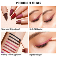 Oulac OULAC Matte Green Eye Liner Pencils Waterproof, Smudge-proof Retractable Eyeliner Lasts 24H +, Highly Pigmented and Smooth, Long-lasting Formula, Vegan (11) Mint