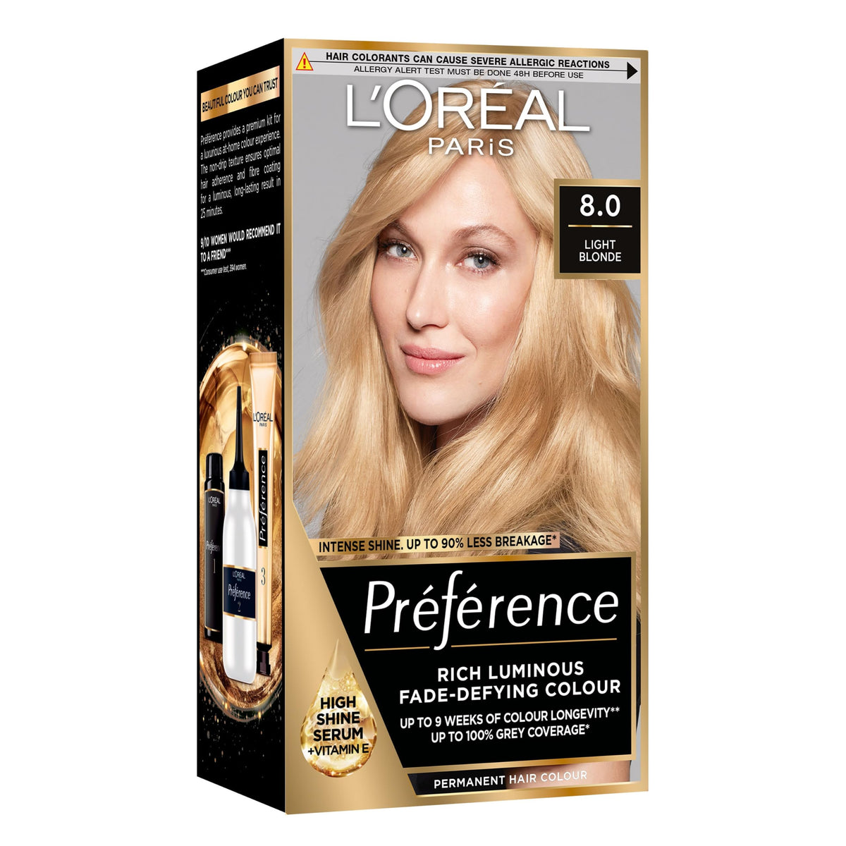 L'Oreal Paris Preference Hair Dye, Long Lasting Brilliance, Luminous Permanent Rich Hair Colour, Achieve radiant, Salon-Inspired Results Shade: 8, California