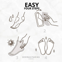 Dermavitamins Advanced Foot Mask Bag - Repairs Dry Feet (Peeling)