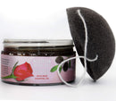 Al Hoor AL HOOR Moroccan Olive Facial Scrub Cleanser With Rose - For Oily Skin Acne Treatment + Konjac Exfoliating Sponge