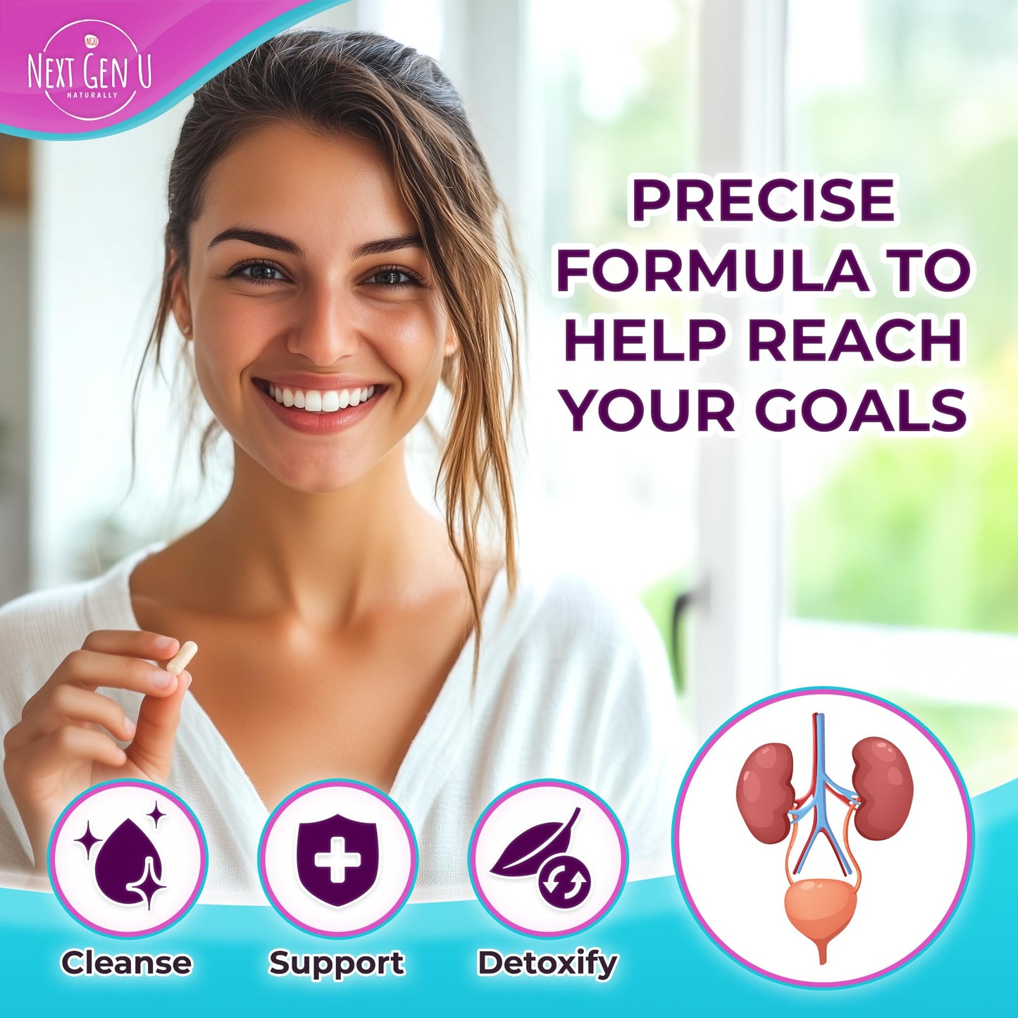 NGU Next Gen U D Mannose - 1500 mg - Health Food Supplement - 120 Vegan Caplets - Helps Support a Healthy Urinary Tract & Bladder - by NextGenU