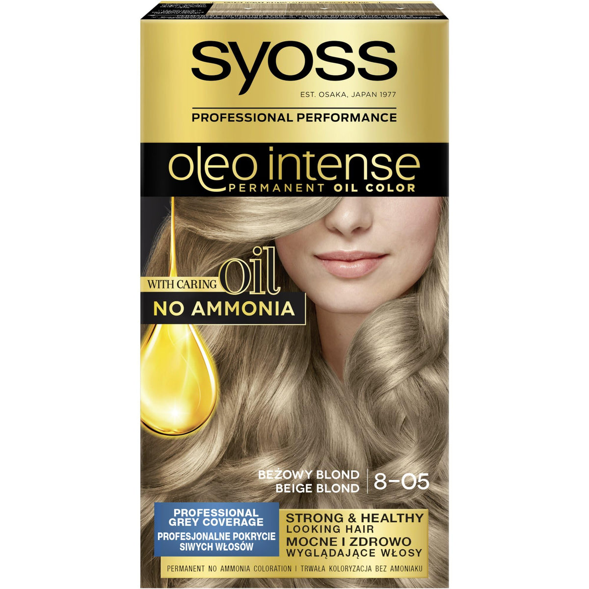 Syoss Oleo Intense Hair Dye with Long Lasting Colouring with 8-05 Beige Blonde Oils