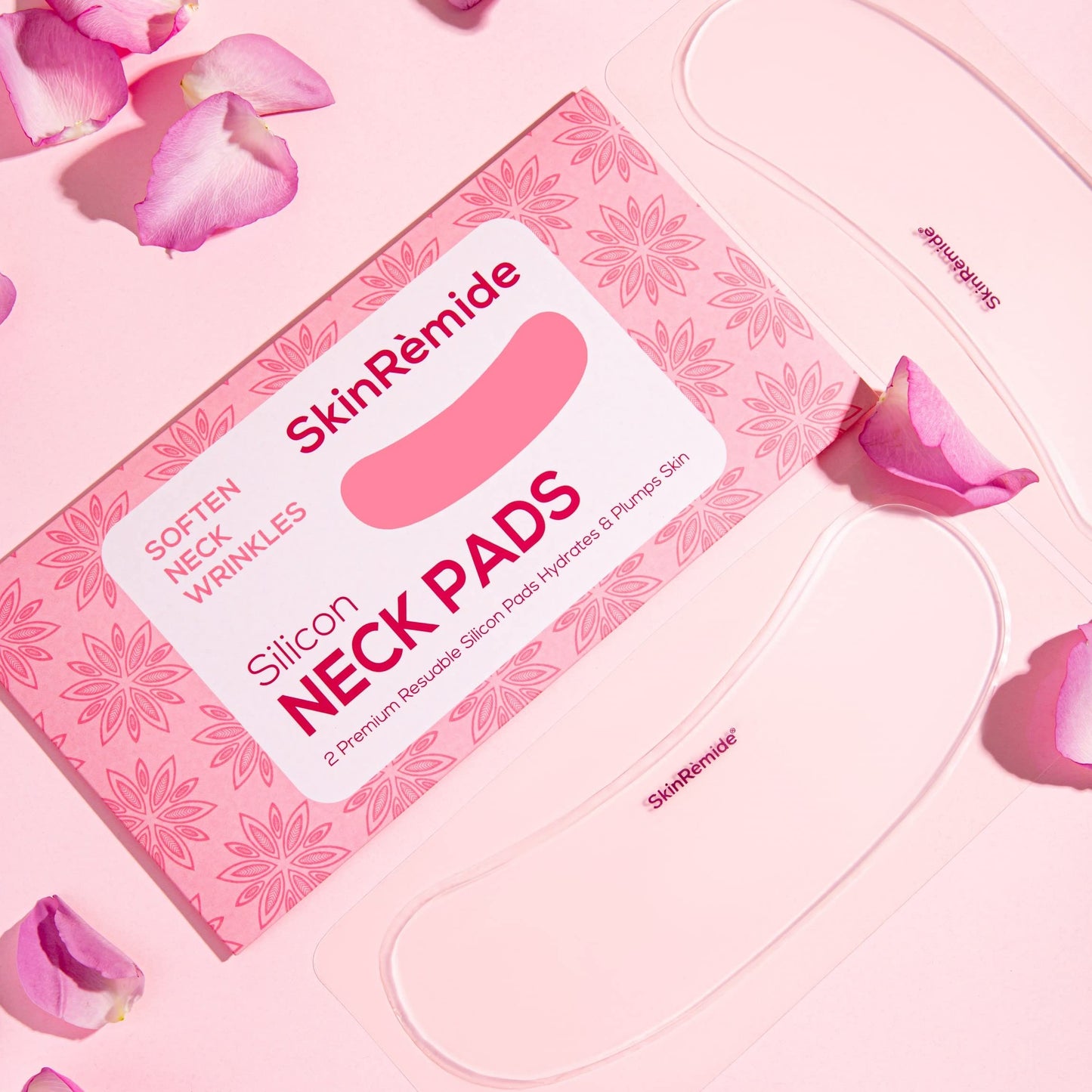 Skinremide 2 Silicon Neck Wrinkle Pads - Anti Wrinkle Premium Reusable Patches for Skin Lines Prevention - Wrinkle Smoothing Overnight Treatment for Neck