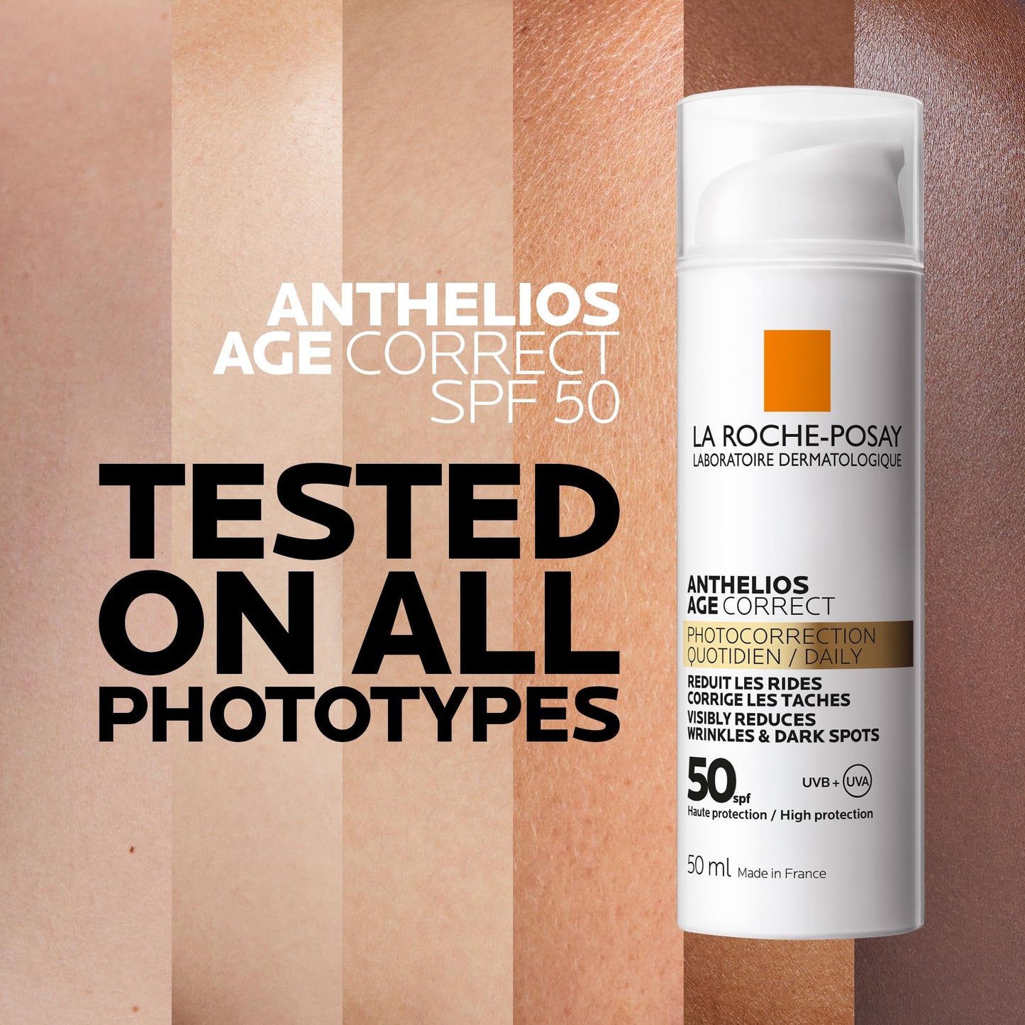 La Roche-Posay Anthelios Age Correct SPF50, Anti-Ageing Sunscreen, 50ml