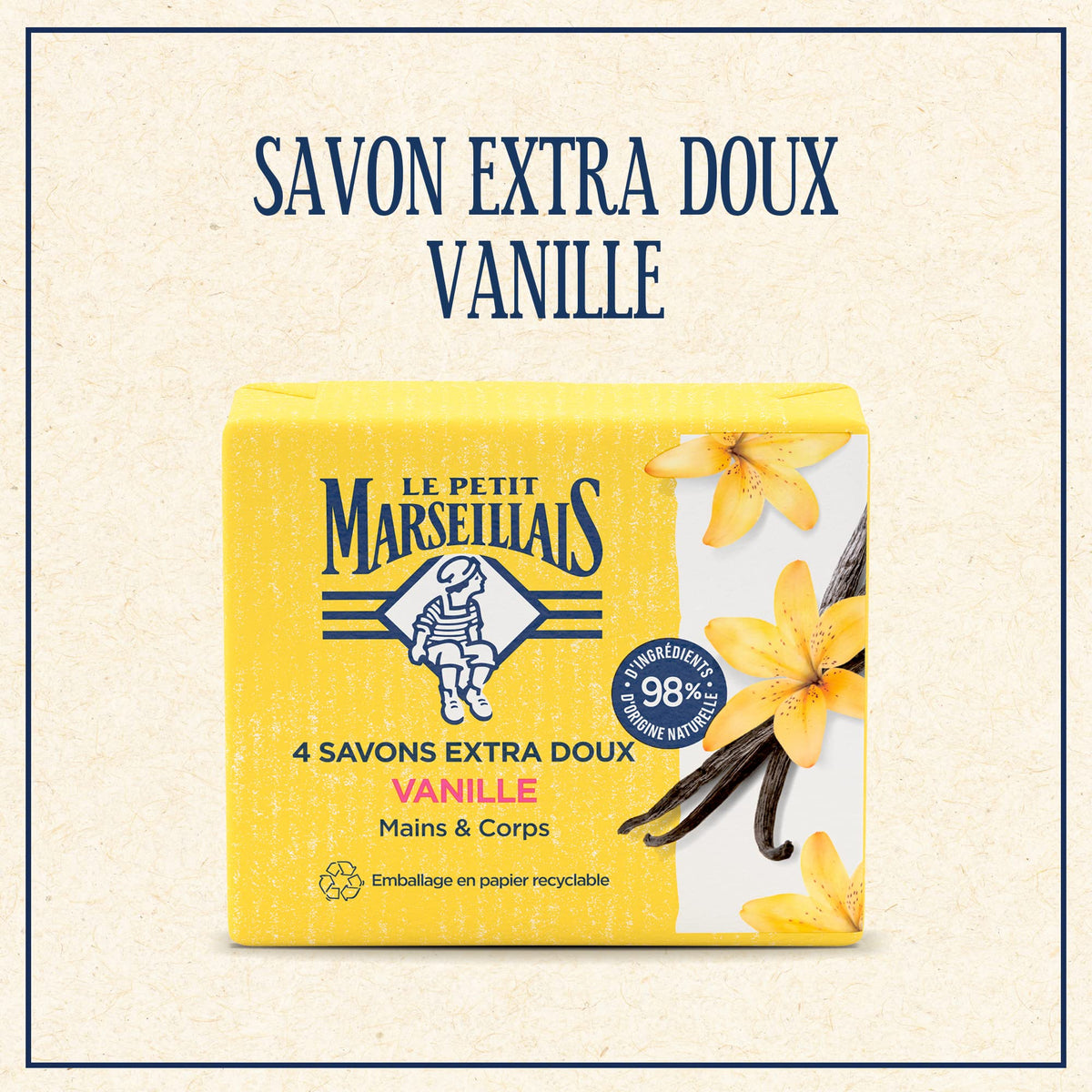 Le Petit Marseillais Extra Gentle Soap Vanilla 4 x 100g