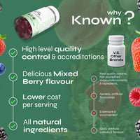 Known Tasty Sleep Better Gummies - Sugar-Free - Saffron, Lemon Balm, Chamomile & B6 - Natural Mixed Berry Flavour - 60 Vegan Gummies, 2 Months Supply