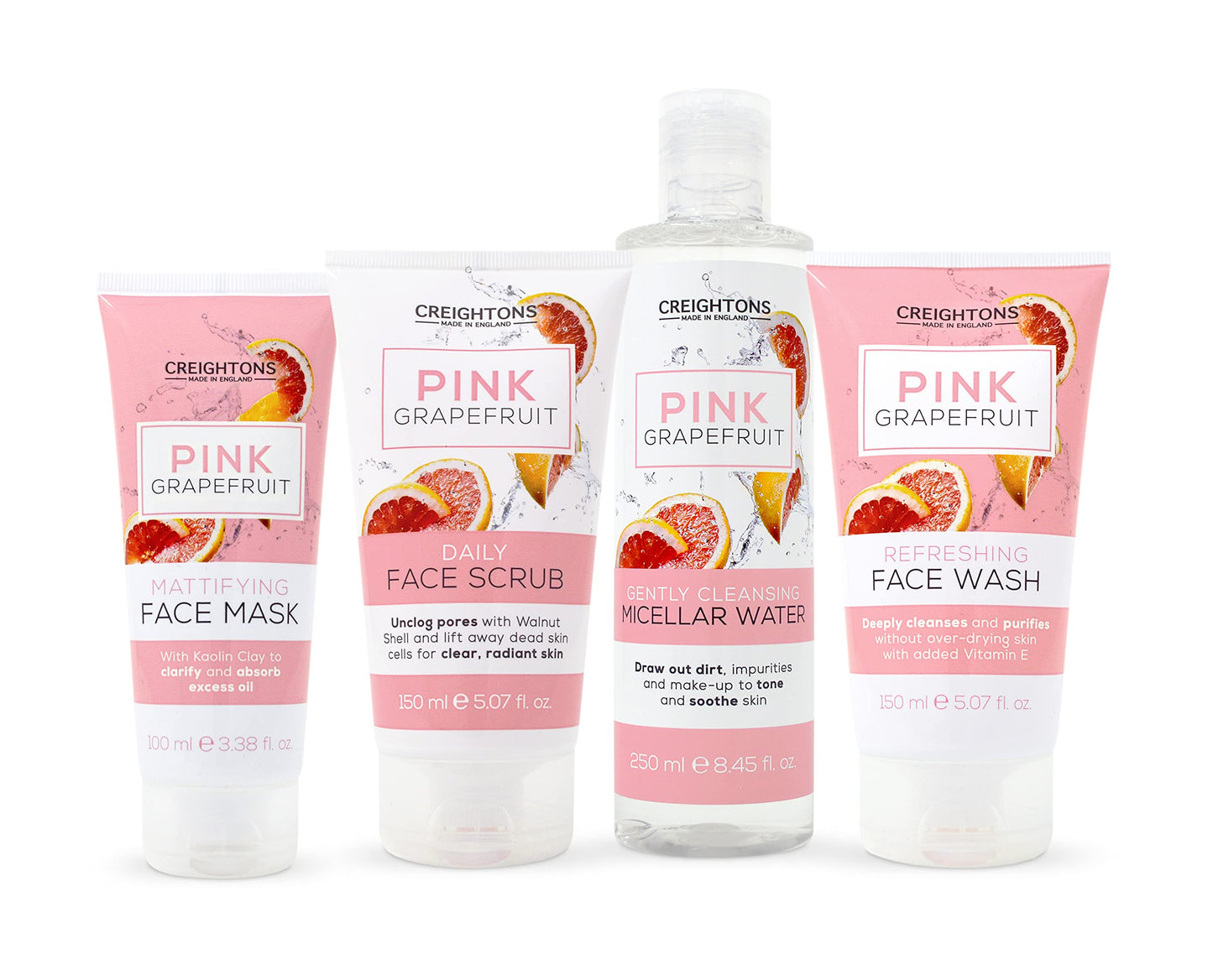 Creightons Pink Grapefruit Daily Face Scrub (150ml) - Unclog pores with Walnut Shell and lift away dead skin cells for clear, radiant skin. Dermatologically tested.