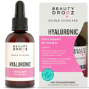 Beauty Dropz Hyaluronic Oral Skin Care Drops – Radiant Skin – Vitamin C – Plumping Support – Vitamin B5 / Vegan Liquid Supplement with Zinc & Glycerine – Berry Flavour – 60ml