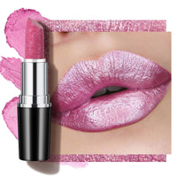 Anglicolor Metallic Glitter Pink Lipstick,High Impact Lipcolor,Lightweight Hydrating Formula Smooth and Non-Sticky,Lipstick For Women,Full-Coverage Lip Makeup(15 VELOCITY, 4g)