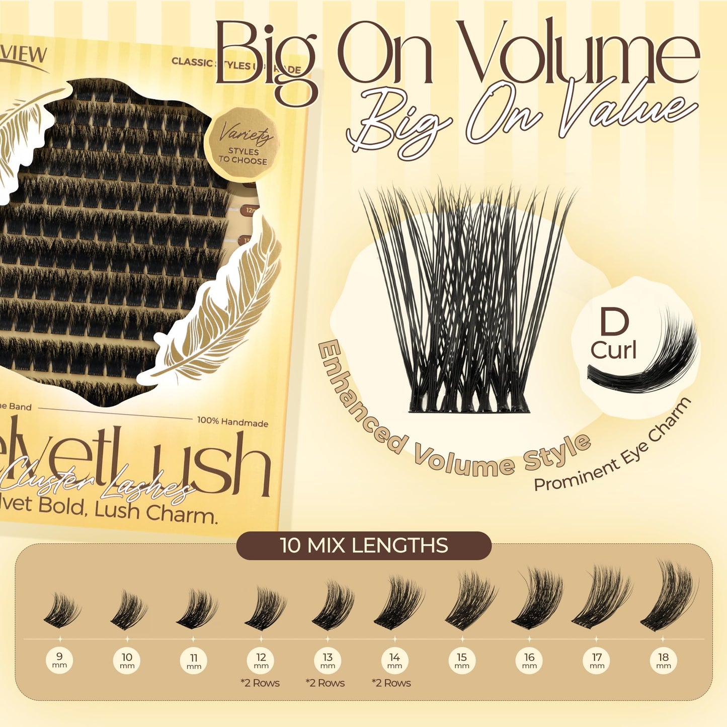LASHVIEW DIY Eyelash Extension Kit, Fluffy Lash Extension Kit D Curl 9-18mm mix Clusters with Bond&Seal, Remover and Applicator DIY Lash Extensions for Easy at Home Application Style NM03