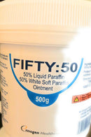Aquaderm Liquid Paraffin 50% in White Soft Paraffin 500g
