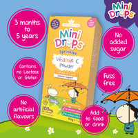 natures aid Natures Aid Mini Drops Sprinkles Vitamin C Powder for Infants & Children, 90g