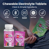 SaltStick Fastchews, Electrolyte Replacement Tablets for Rehydration, Exercise Recovery, Youth & Adult Athletes, Hiking & Sports Recovery, 2 x Packets of 10 Tablets (Mixed Berry)