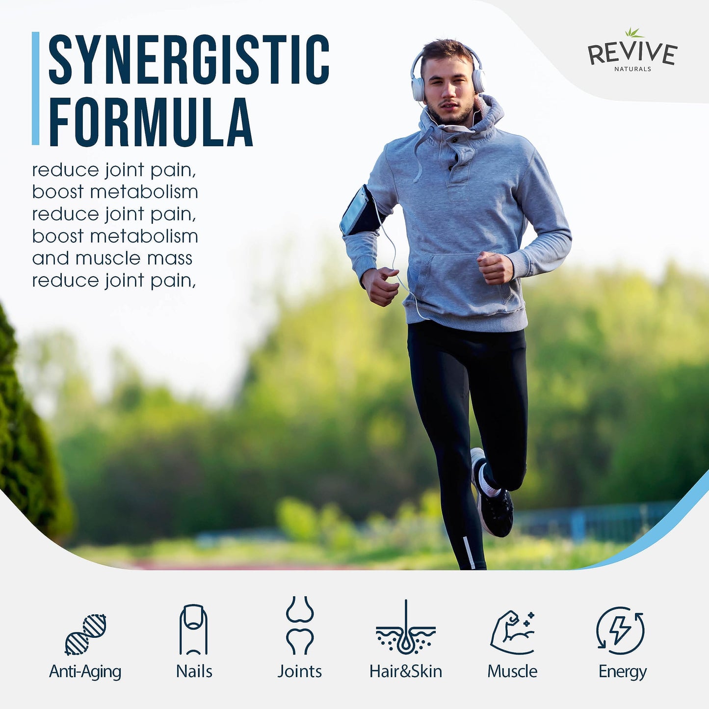 Revive Naturals Multi Collagen Protein Powder (200g) - Types I, II, III, V & X - Hydrolyzed Grass Fed Bovine, Wild Caught Fish, & Free-Range Chicken & Eggshell Collagen (10 Day Supply)