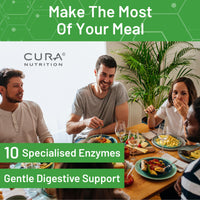Cura Nutrition CURA NUTRITION CURAZYME Vital (90 Capsules) Digestive Enzymes Supplement for Gut Health Support, Basic Digest Formula for Bloating, Heartburn, Digestion Relief, Ideal for Sensitive Stomachs, Vegan