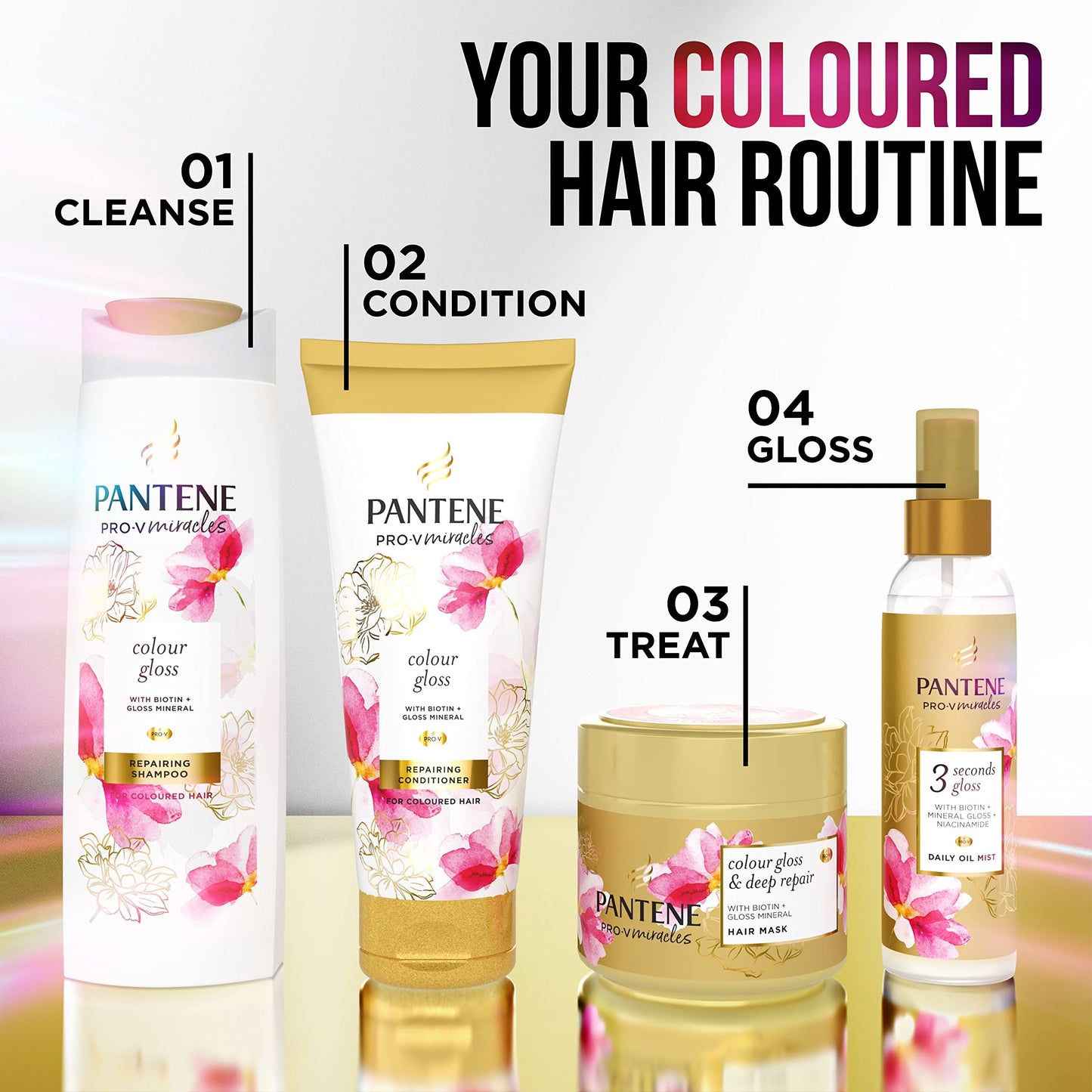 Pantene Biotin Conditioner for Coloured Hair, Colour Hair Gloss Leave On Conditioner | 145ml (Packing May Vary)