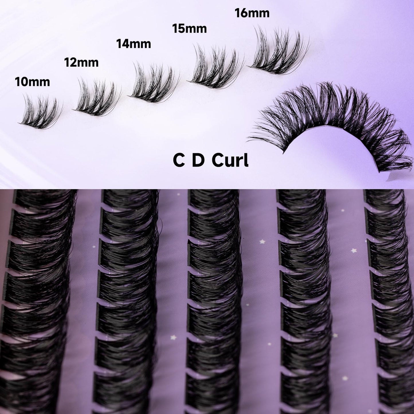 ocean pearl Cluster Lashes, 45 Individual Lash Clusters, Eyelashes DIY at-Home Eyelash Extension, Soft Natural False Eyelashes, 10-16mm, Individual Eyelashes, Lash Extensions Kit with Lash Glue, Eyelash Clusters