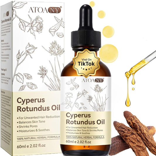 Cyperus Rotundus Oil, 100% Pure Natural Cyperus Oil for Hair Removal, Gently and Effectively Inhibits Hair Growth (60ml)