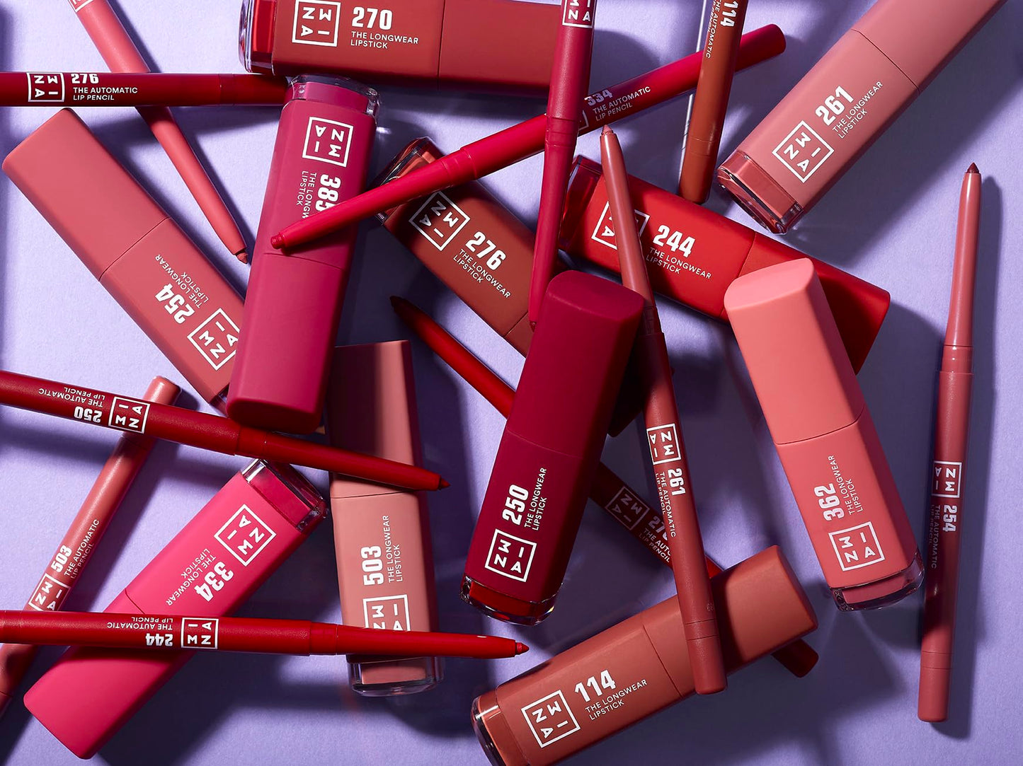 3INA MAKEUP - The Longwear Lipstick 254 - Dark pink nude - Long Lasting Lipstick - Matte Lipstick with Hyaluronic Acid to Moisturise the Lips - Highly Pigmented Liquid Lipstick - Vegan - Cruelty Free