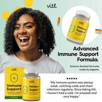VITL Vitl Immune Support Supplement - 30 Vegan Capsules - with Vitamin D, Vitamin C, Folate, Zinc, Turmeric & Elderberry Extracts - 1 Month Supply
