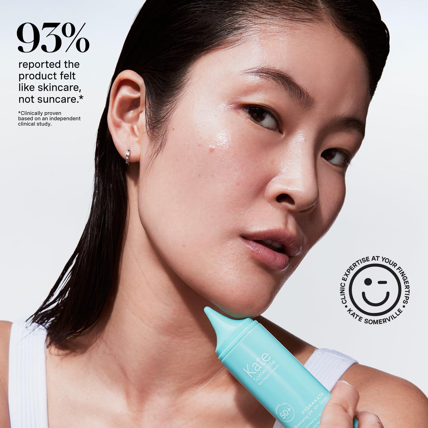KATE SOMERVILLE Kate Somerville HydraKate Illuminating Sunscreen Drops for face with 50+ SPF, Zinc Oxide and Mineral Tinted, Moisturizing and Anti-Aging, 50 mL
