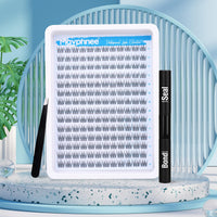 Natural Cluster Lashes Kit 168 Pcs Wispy Lash Extensions CC Curl 9-11MM Mixed Lengths Eyelash Extension Individual Kit with Lashes Bond and Seal and Tweezers DIY at Home by Mavphnee