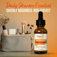 Clinic2Home Vitamin C Serum for Face - Powerful 10% Vit C Serum for Dark Spots, Wrinkles & Fine Lines - Anti Aging, Collagen Boosting & Skin Brightening Pure Vitamin C Facial Serum Skin Care