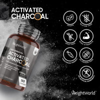 Activated Charcoal Capsules 2000mg - 180 Vegan Capsules (Not Activated Charcoal Tablets) - Coconut Charcoal Digestion Supplement from Sustainably Sourced Coconut Shell – Reduce Excessive Flatulence.