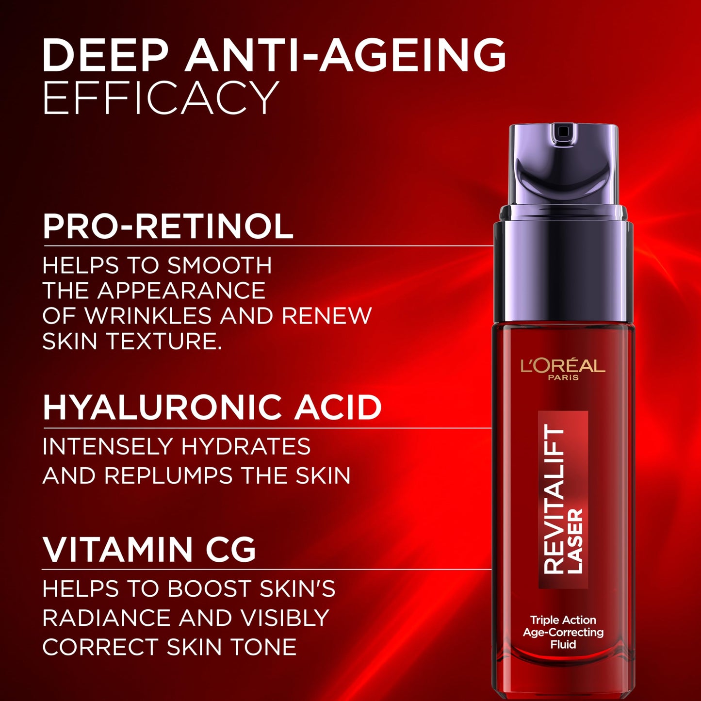 L'Oreal Paris L'Oréal Paris Revitalift Laser Renew Advanced Anti-Ageing Smoothing Serum Wrinkles Appear Reduced & Skin Texture feels improved, Formulate to Refine Pores & Target Skin texture, 30ml