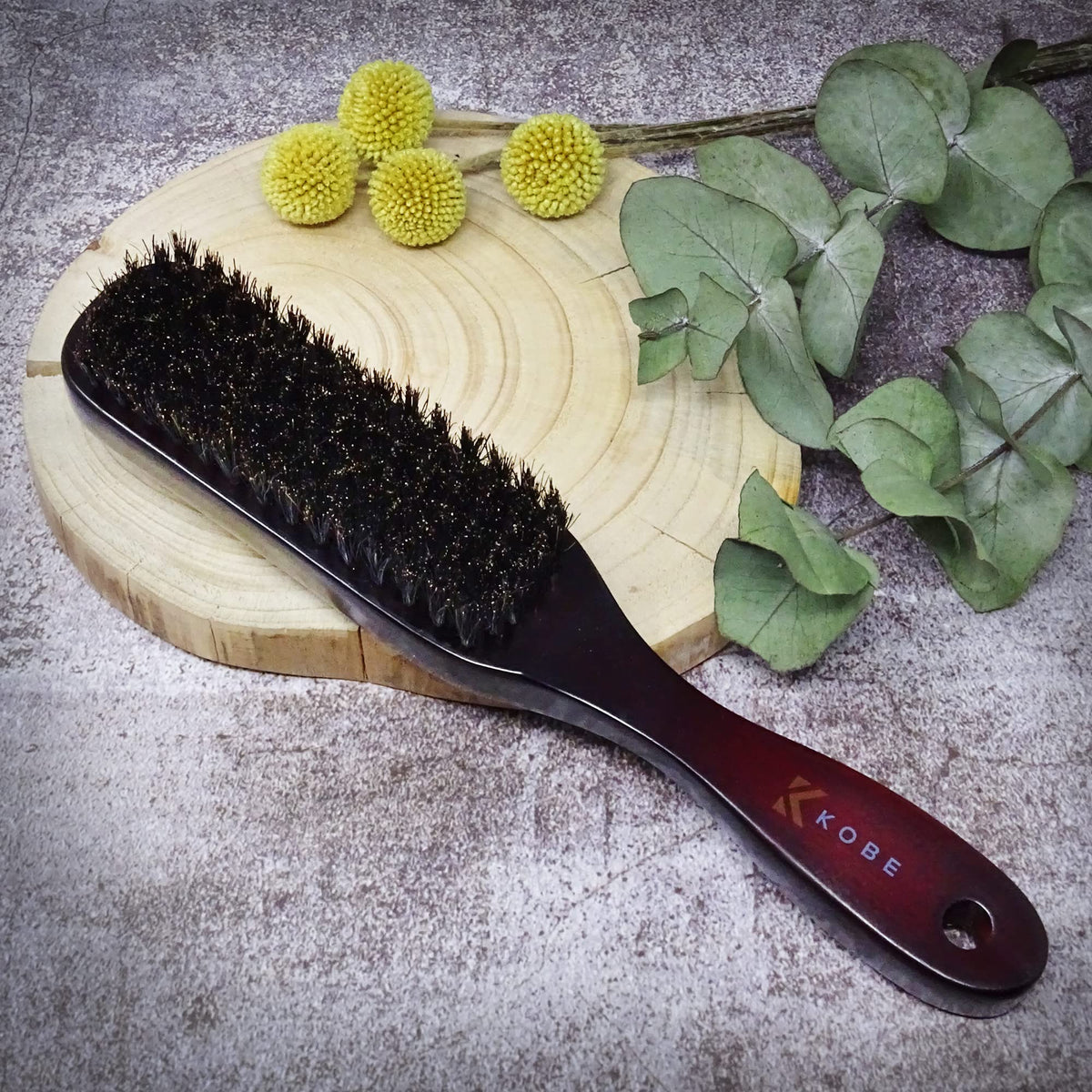 Kobe Professional Men's Beard and Fade Brush - Men’s Boar Bristle Hair Brush/Beard Brush - For Fading & Moustache Styling (Orson)