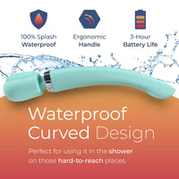 Yarosi Wireless Curve Brush Therapeutic Device Waterproof Version - 8 Powerful Speeds and 20 Patterns - for Muscle Aches and Sports Recovery - Rechargeable - Travel Friendly - Green