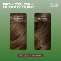 Clairol Natural Instincts Semi-Permanent No Ammonia Hair Dye, 6 Light Brown