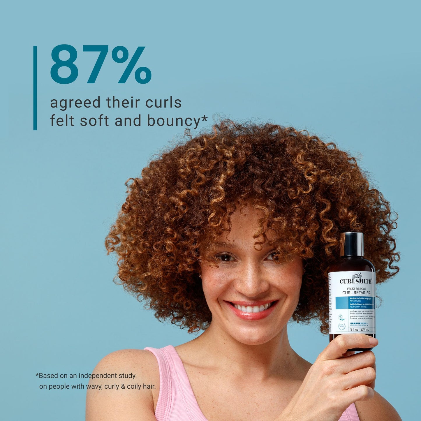 CURLSMITH Curlsmith - Frizz Rescue Curl Retainer, Jelly Hair Styler, Non-Sticky, Frizz Control, Humidity Protection, For All Curl Types, Vegan, 237ml/8 fl oz