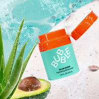 Skincare Bundle with 2 x Bubble Skincare Slam Dunk Hydrating Moisturiser 30ml - Aloe Vera Juice + Vitamin E + Avocado Oil + Niacinamide and Mojee Beauty Canvas Bag