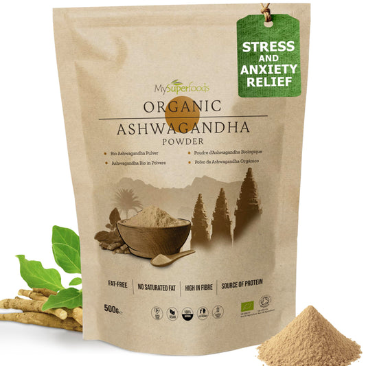 MySuperfoods Organic Ashwagandha Root 500g | Vegan | Gluten Free | Non-GMO | Superfood