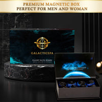 Galacticspa Bath Bombs Rich in Essential Oil and Shea Butter / 8 x 60g Handmade Planet Themed Bubble Bath Fizzer/Luxury Bath Bomb Set/Non-Staining, Vegan, Cruelty-Free/Spa Gift for Men, Women and Kids