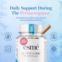 Esme Menopause Supplements Perimenopause Supplements 1 Month Supply - Daily Support for The Early Stage of Menopause – 60 Capsules - Includes Ashwagandha, Vitamins and Red Clover