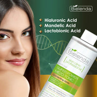 Bielenda Skin Clinic - Face Tonic - Effectively Cleanses The Skin - Reduce Pores Enhance Skin Shine Lightens Discolorations - Skin Clinic Professional with Mandelic and Lactobionic Acid - 200 ml