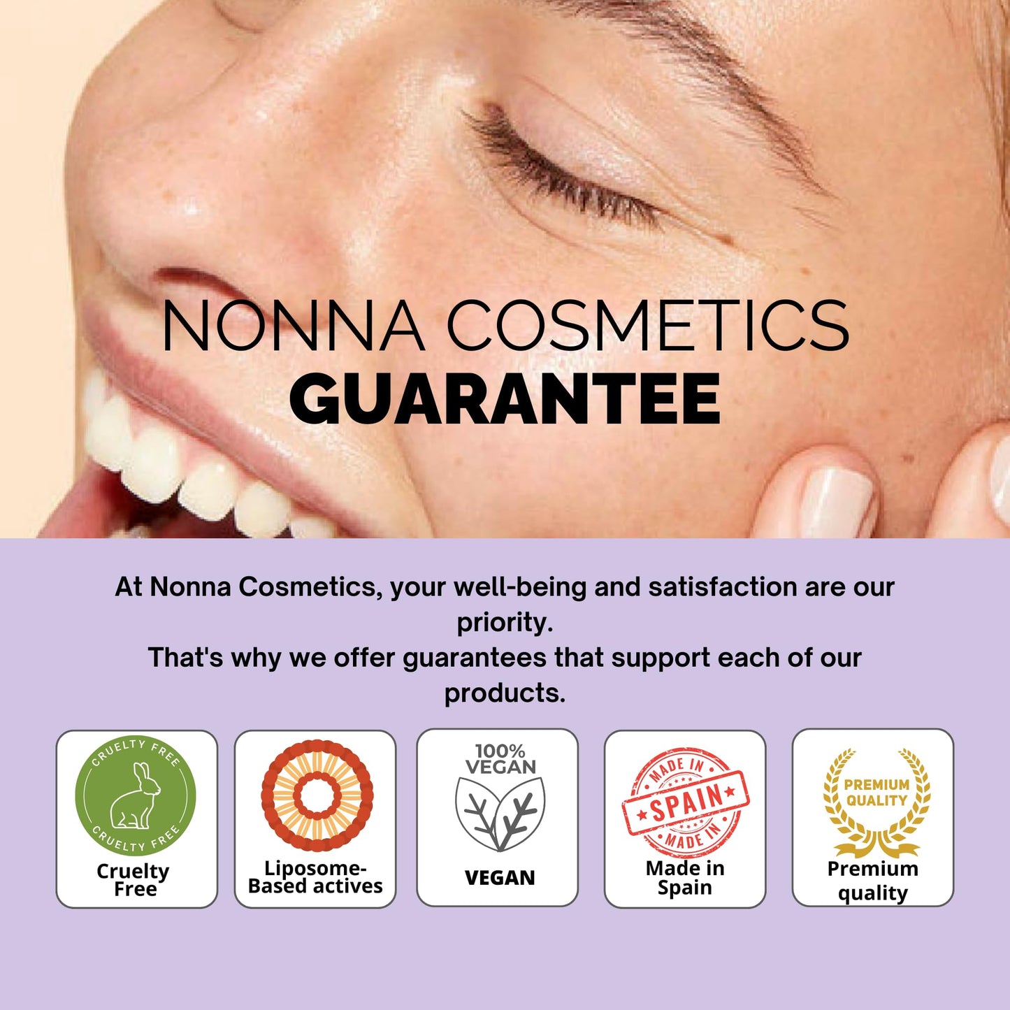 Nonna Cosmetics Hydrating Face Cream with Hyaluronic Acid + Ceramides & Niacinamide | Deep Moisturisation - Anti-Ageing & Skin Barrier Repair | Firms & Calms Sensitive Skin | Day & Night Moisturiser | 50ml