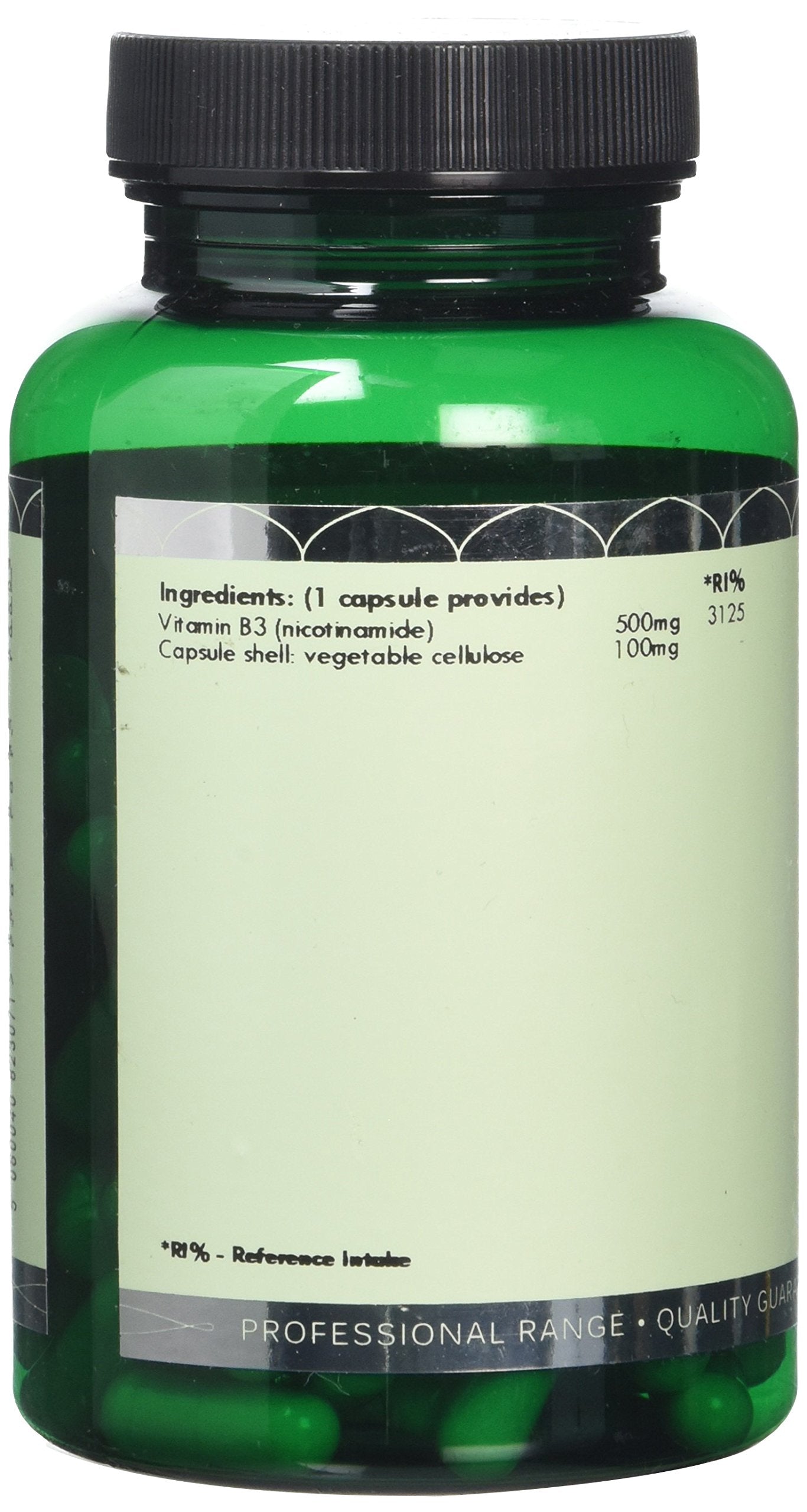 Vitamin B3 Nicotinamide 500mg | Non-Flush High Strength Vitamin B3 | 120 Vegan Capsules | G&G Vitamins