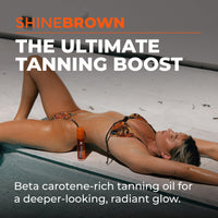 BYROKKO SHINEBROWN BYROKKO Shine Brown Beta Carotene Tanning Accelerator, Carroten Tanning Gel Effective in Sunbeds & Outdoor Sun, Natural Tan-boosting Sunbed Cream, 200 ml (Beta Carotene Oil 150 ml (Pack of 1))