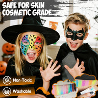 nsxsu Kids Face Paint Sticks 12 Colors, Washable Face Paint Pens for Children, Body Paint Crayons for Birthday Party, Mess Free Girls Boys Facepaint Kit Halloween Makeup