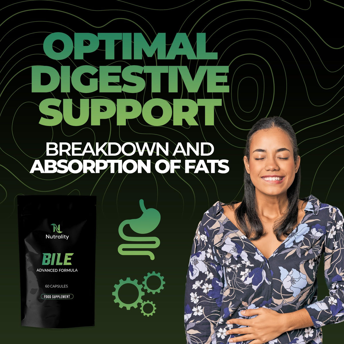Nutrality Ox Bile Supplements UK | Gallbladder Support & Liver Detox | Bile Salts for Gallbladder | Digestive Aid for No Gallbladder | 30-Day Supply | 60 Capsules