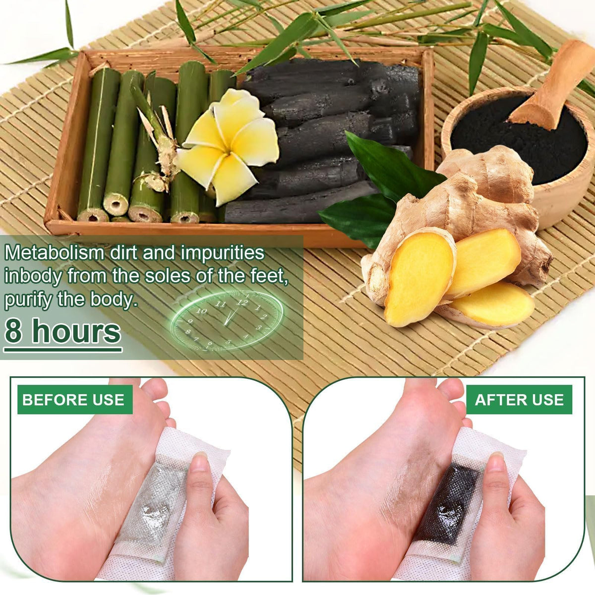 Omagie 20 Pcs Detox Foot Patches,Foot Care Foot Detox Pads To Remove Toxins Foot Patches Detox Foot Pads Natural Cleansing Foot Pads Deep Cleansing For Stress Relief,To Help Cleanse Body