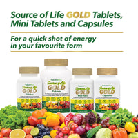 Nature's Plus NaturesPlus Source of Life Gold Tablets - Whole Food Multivitamin for Men and Women, Energy Booster, Immune Support - Vegetarian, Gluten Free - 180 Tablets