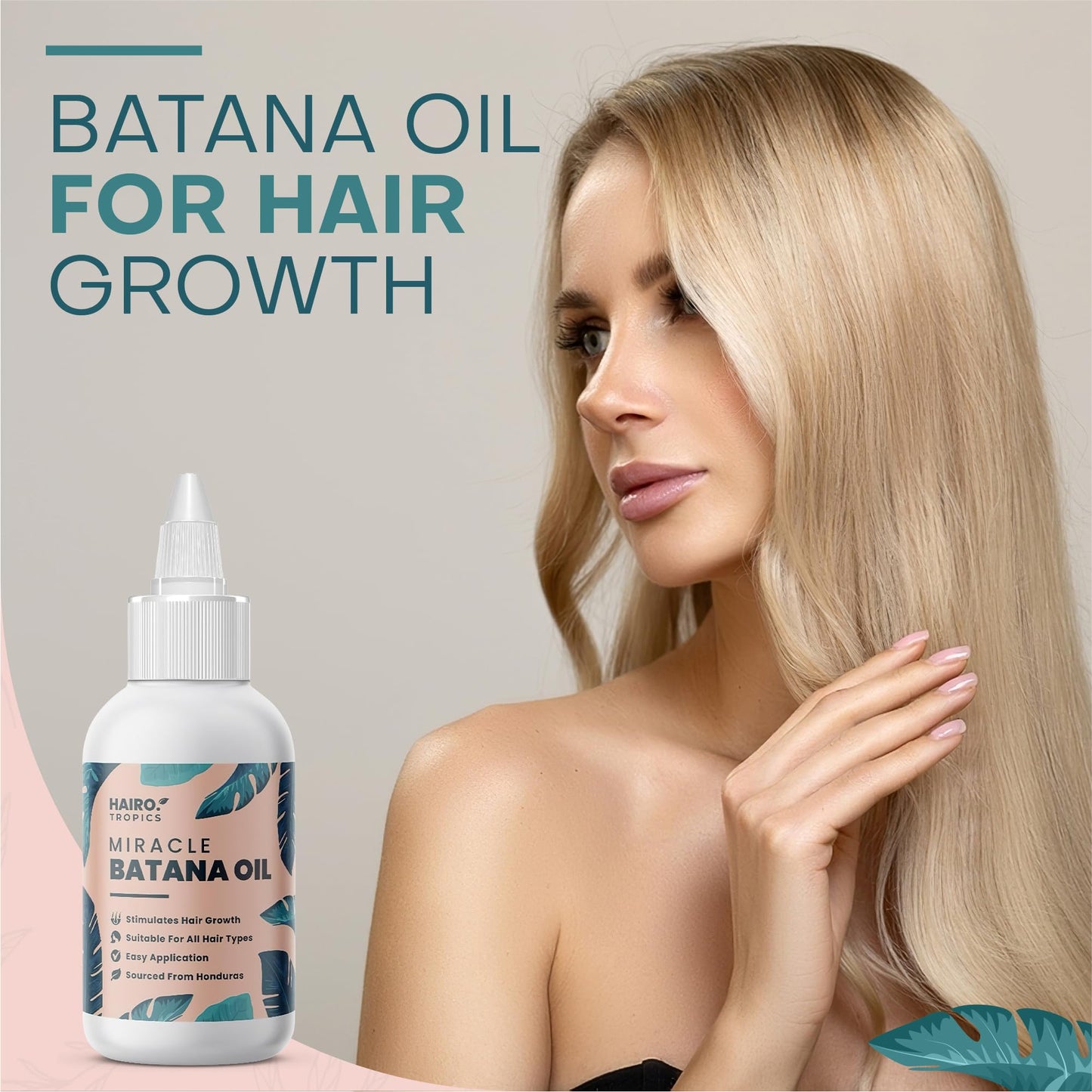 HAIR O Miracle Organic Batana Oil for Hair Growth by HAIRO TROPICS | Contains 100% Organic Batana Oil with Vitamin E | 100ml with Easy Applicator Bottle