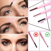 Elite Eves Dual-Ended Microblading Eyebrow Pen - 2-in-1 Waterproof Brow Pencil for Natural Hair-Like Brows, Eyebrow Makeup for Natural Looking Eyebrows, 100% Cruelty-Free (4 Colors) (Coffee)